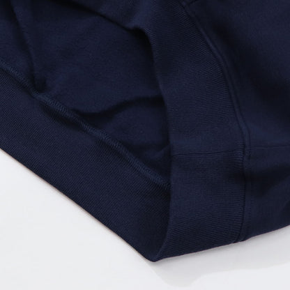 Sporty＆Rich トレーナー ネイビー ハーフジップ クロップド丈