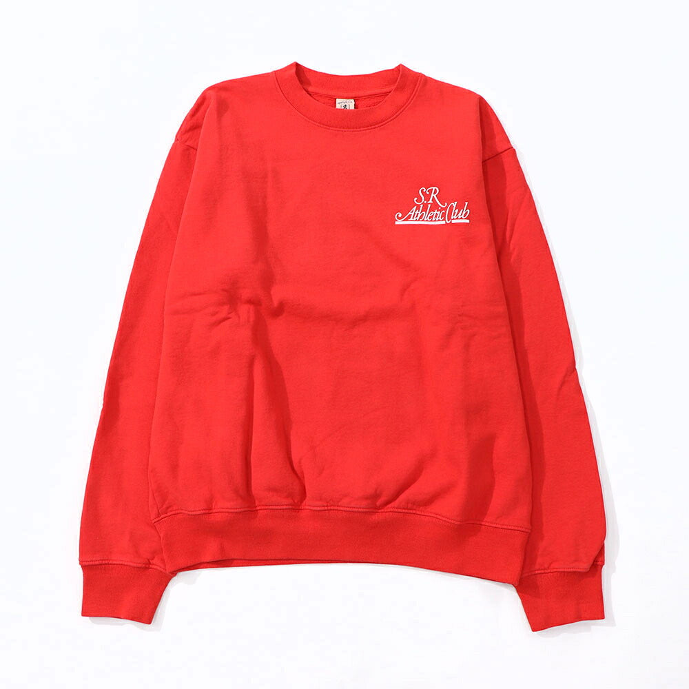 Sporty＆Richトレーナー レッド コットン 裏起毛 ワンポイント