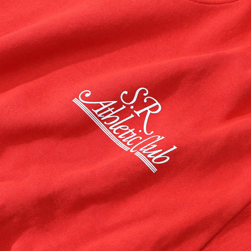 Sporty＆Richトレーナー レッド コットン 裏起毛 ワンポイント