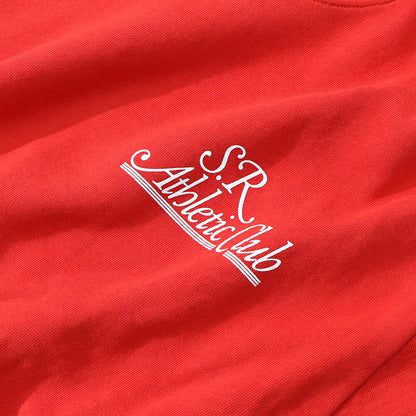 Sporty＆Richトレーナー レッド コットン 裏起毛 ワンポイント