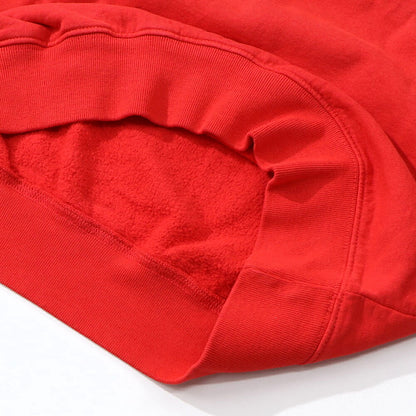 Sporty＆Richトレーナー レッド コットン 裏起毛 ワンポイント