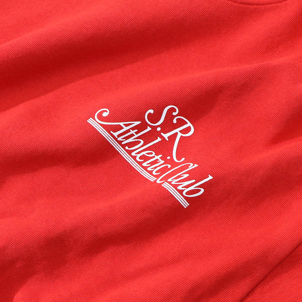 Sporty＆Richトレーナー レッド コットン 裏起毛 ワンポイント