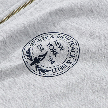 Sporty＆Rich トレーナー  グレー 裏起毛 ハーフジップ