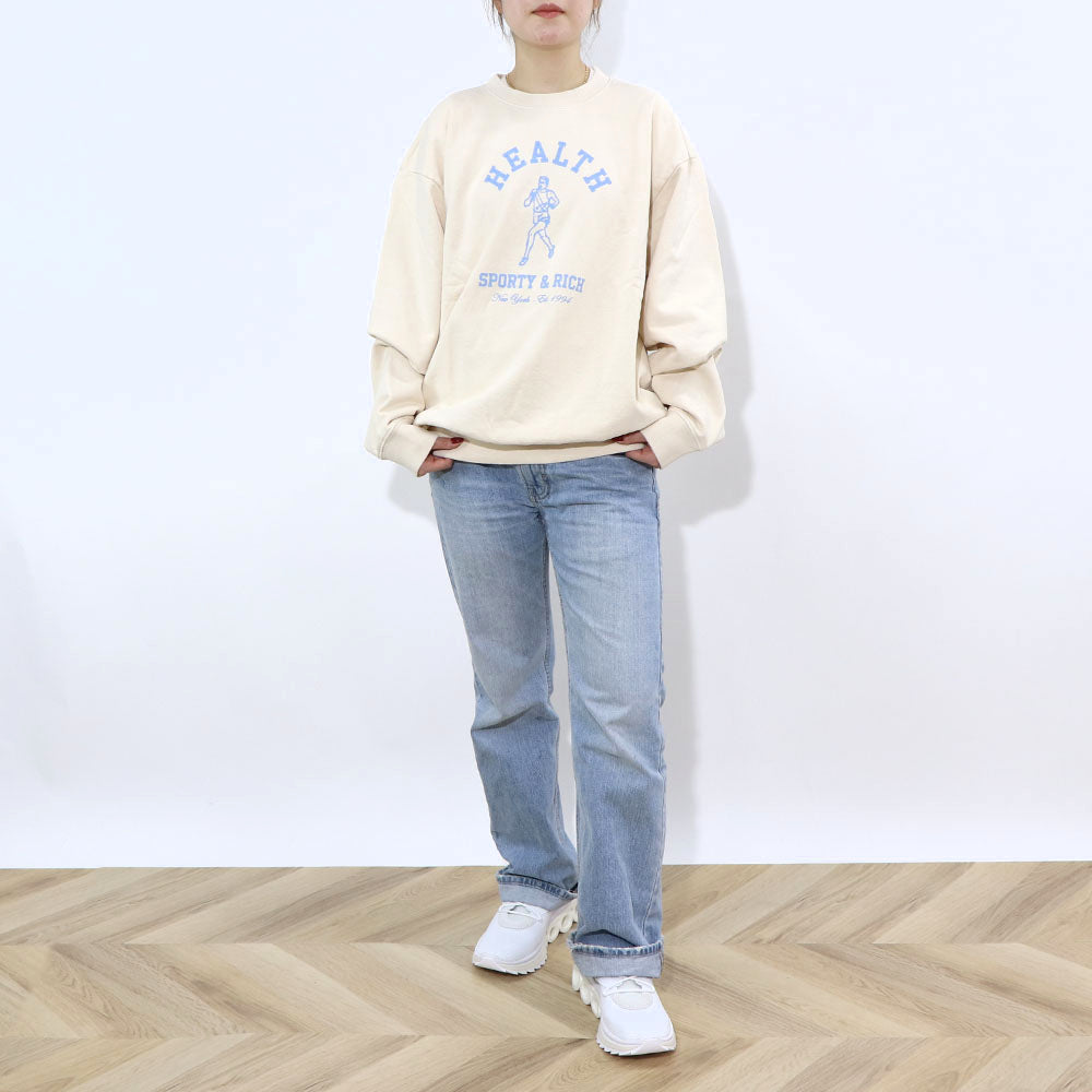 Sporty＆Rich トレーナー イエロー オーバーサイズ 裏起毛