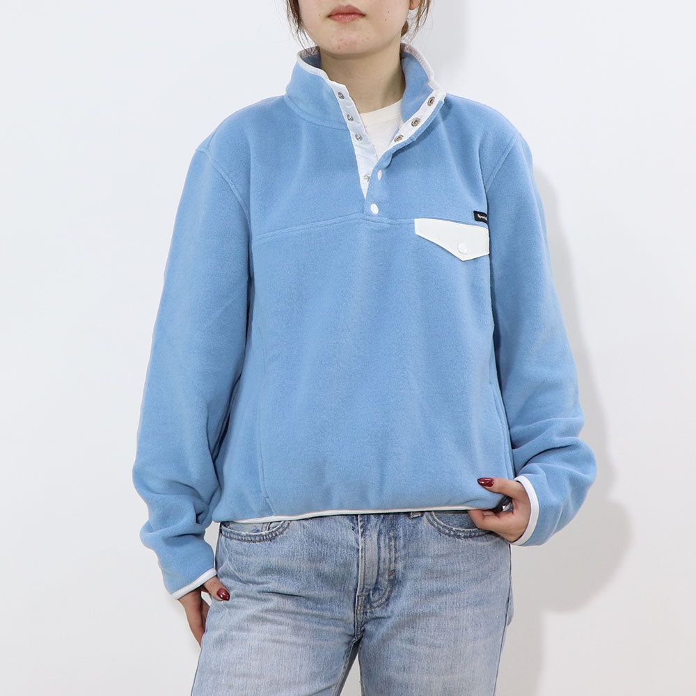 Sporty＆Rich トレーナー ブルー フリース 長袖 ハイネック