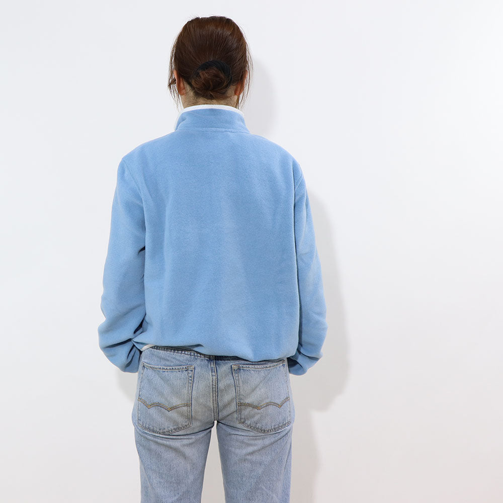 Sporty＆Rich トレーナー ブルー フリース 長袖 ハイネック