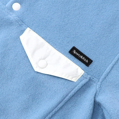 Sporty＆Rich トレーナー ブルー フリース 長袖 ハイネック
