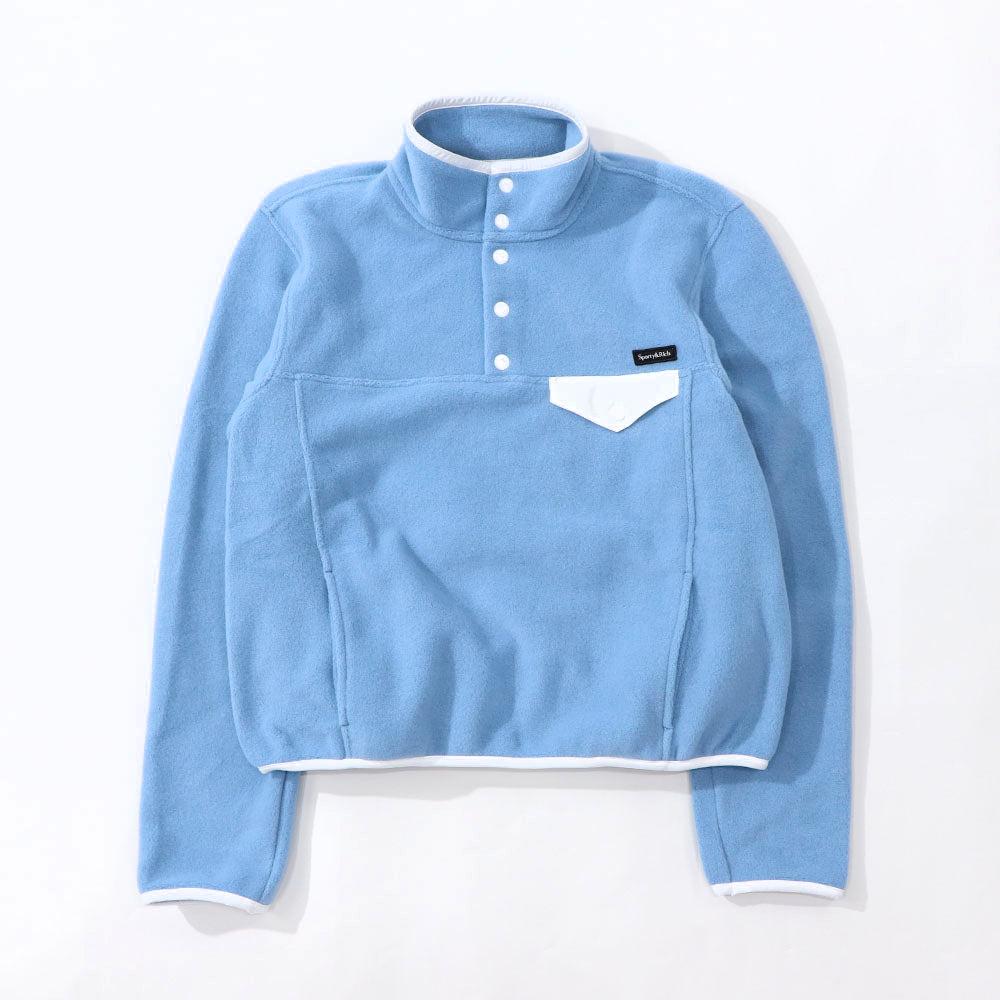 Sporty＆Rich トレーナー ブルー フリース 長袖 ハイネック