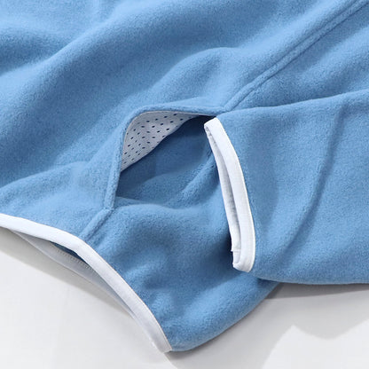 Sporty＆Rich トレーナー ブルー フリース 長袖 ハイネック