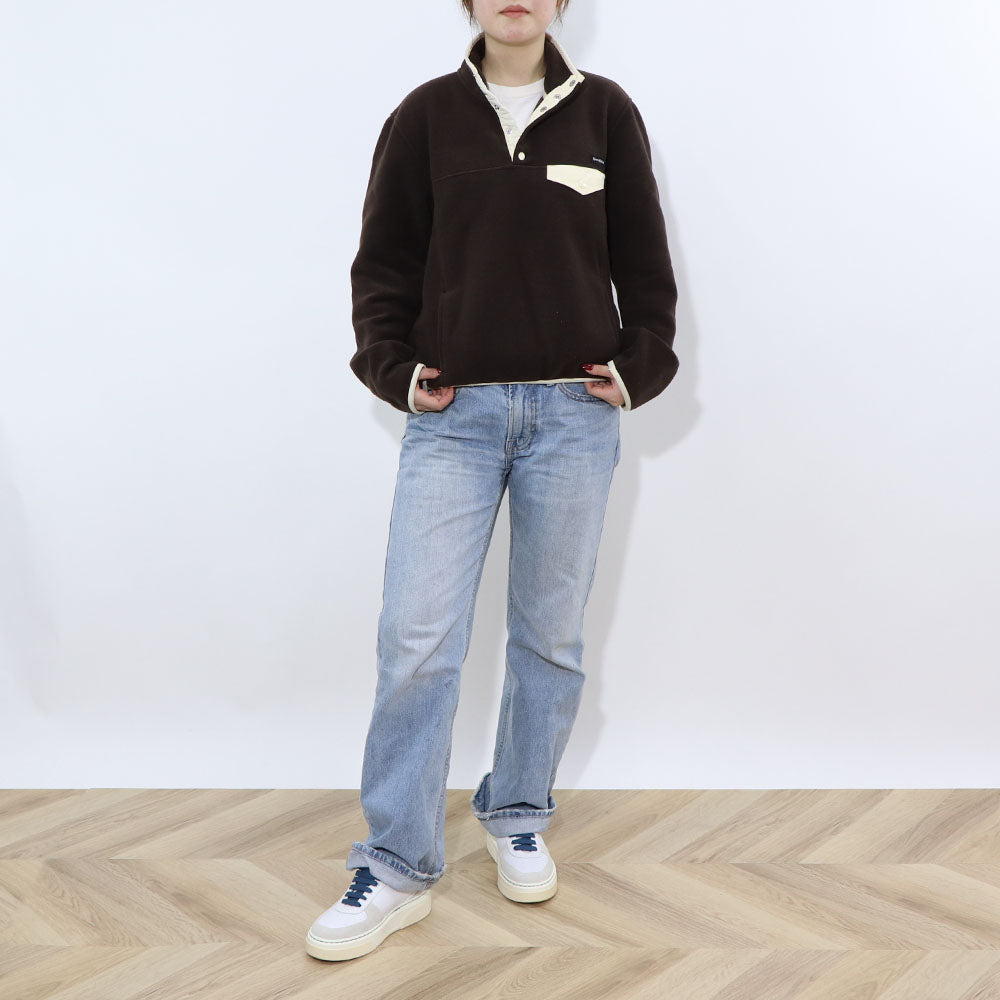 Sporty＆Rich トレーナー ブラウン フリース 長袖 ハイネック