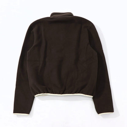 Sporty＆Rich トレーナー ブラウン フリース 長袖 ハイネック