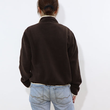 Sporty＆Rich トレーナー ブラウン フリース 長袖 ハイネック