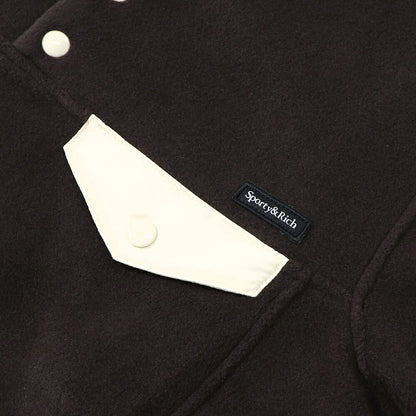 Sporty＆Rich トレーナー ブラウン フリース 長袖 ハイネック