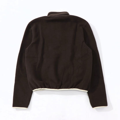 Sporty＆Rich トレーナー ブラウン フリース 長袖 ハイネック