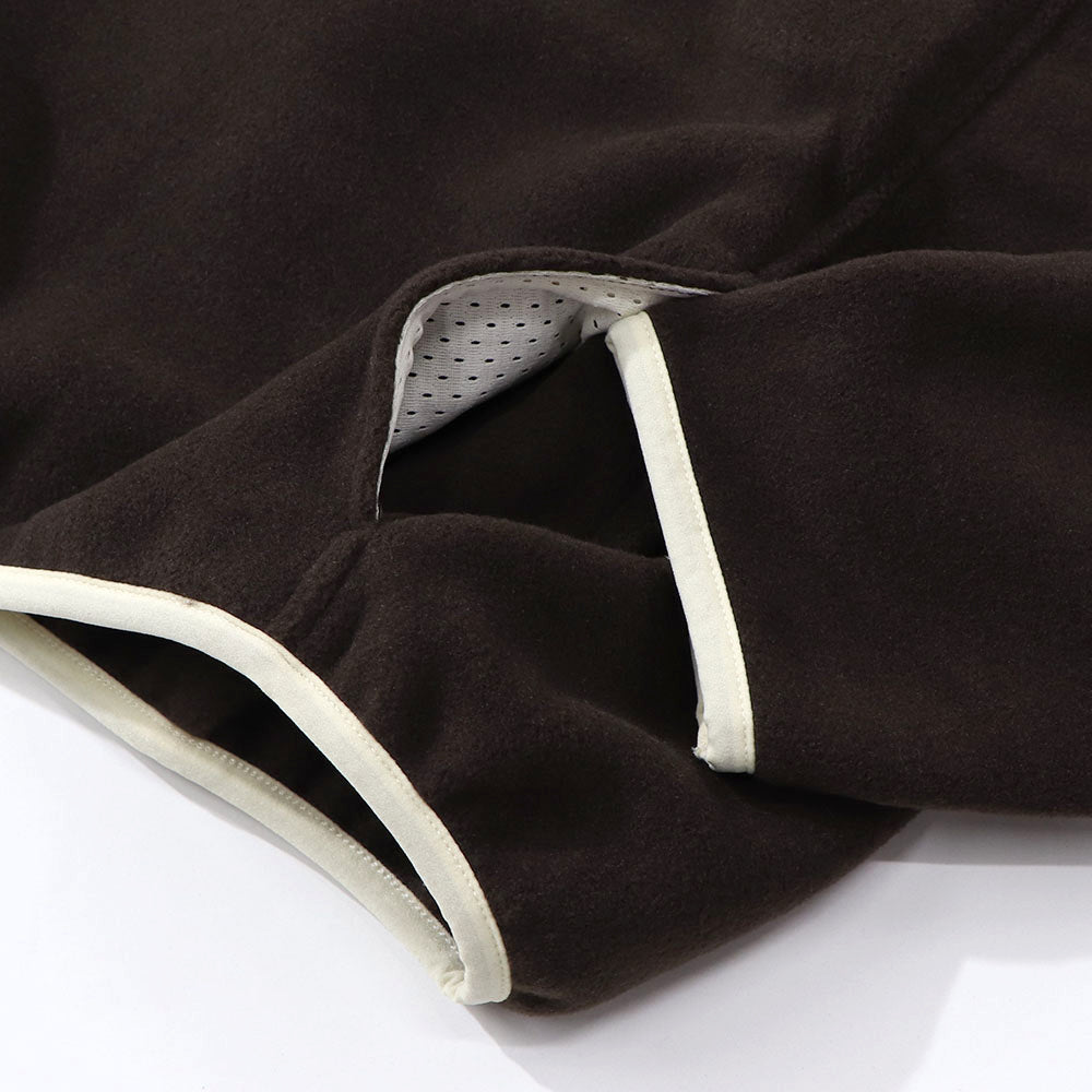 Sporty＆Rich トレーナー ブラウン フリース 長袖 ハイネック