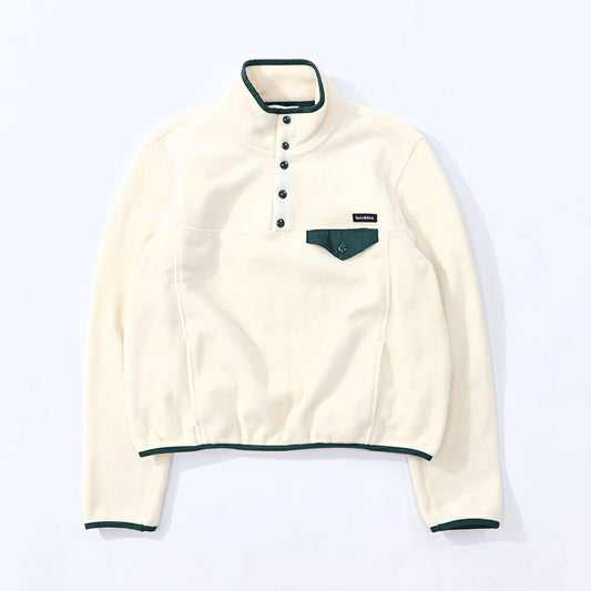Sporty＆Rich フリース トップス アイボリー×グリーン