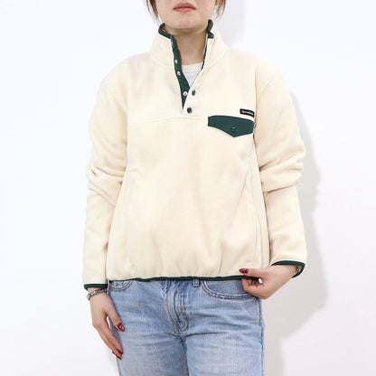 Sporty＆Rich フリース トップス アイボリー×グリーン