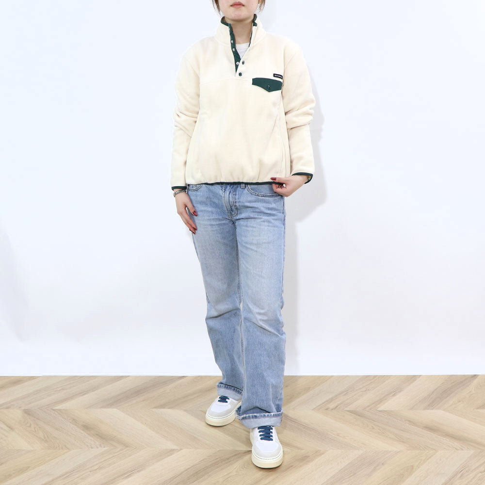 Sporty＆Rich フリース トップス アイボリー×グリーン