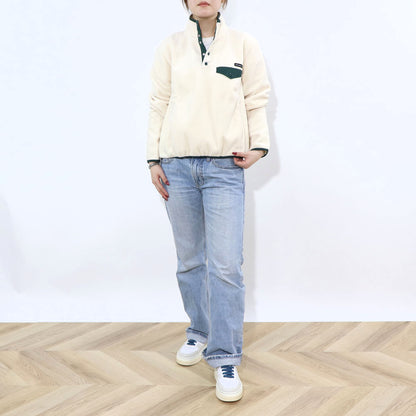 Sporty＆Rich フリース トップス アイボリー×グリーン