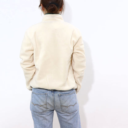 Sporty＆Rich フリース トップス アイボリー×グリーン