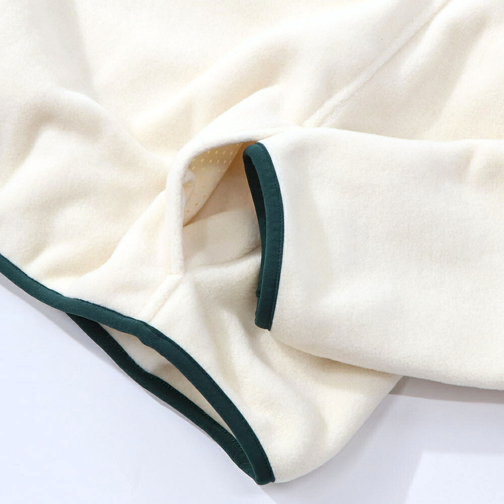 Sporty＆Rich フリース トップス アイボリー×グリーン