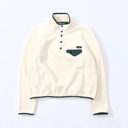 Sporty＆Rich フリース トップス アイボリー×グリーン