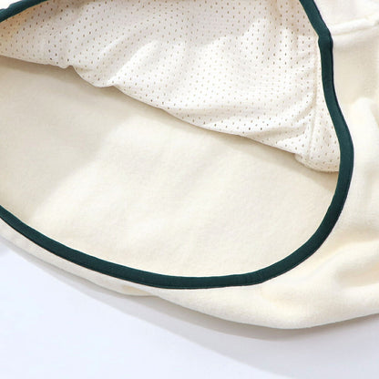 Sporty＆Rich フリース トップス アイボリー×グリーン