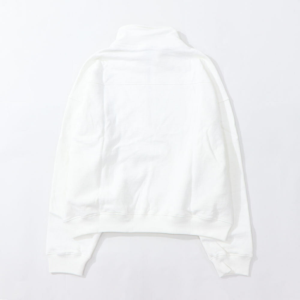Sporty＆Rich トレーナー ホワイト ハーフジップ 裏起毛 長袖