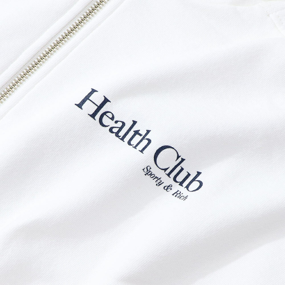 Sporty＆Rich トレーナー ホワイト ハーフジップ 裏起毛 長袖