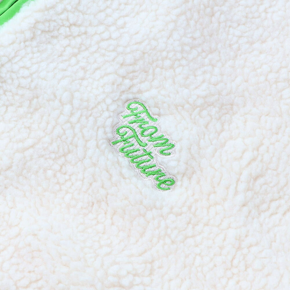 Sporty＆Rich ブルゾン アイボリー フリース クロップド丈