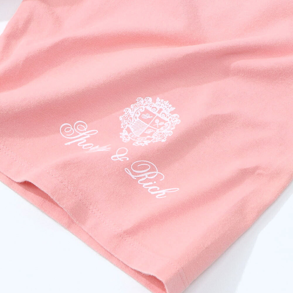 Sporty＆Rich ボトムス ショートパンツ ピンク ロゴ