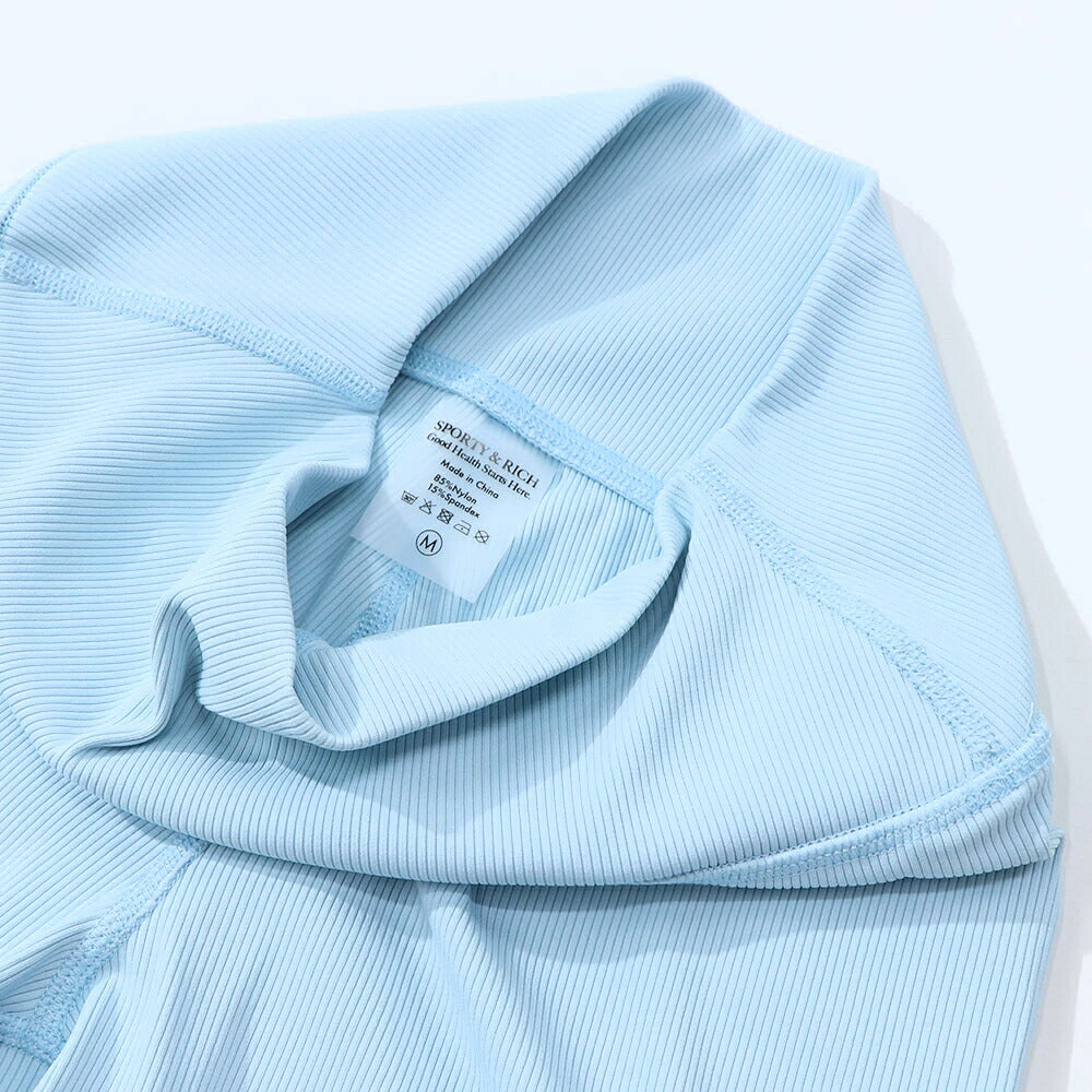 Sporty＆Rich ボトムス ショートパンツ ライトブルー スパッツ