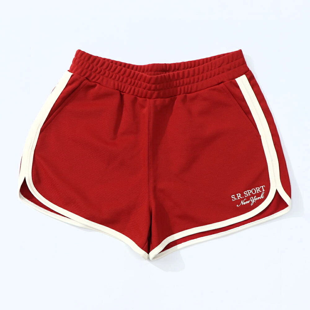 Sporty＆Rich ボトムス ショートパンツ レッド ラインパンツ