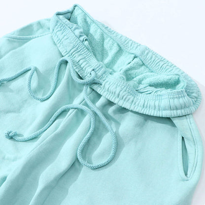 Sporty＆Rich ロングパンツ ブルー スウェットパンツ