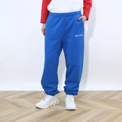 Sporty＆Rich ロングパンツ ブルー スウェットパンツ