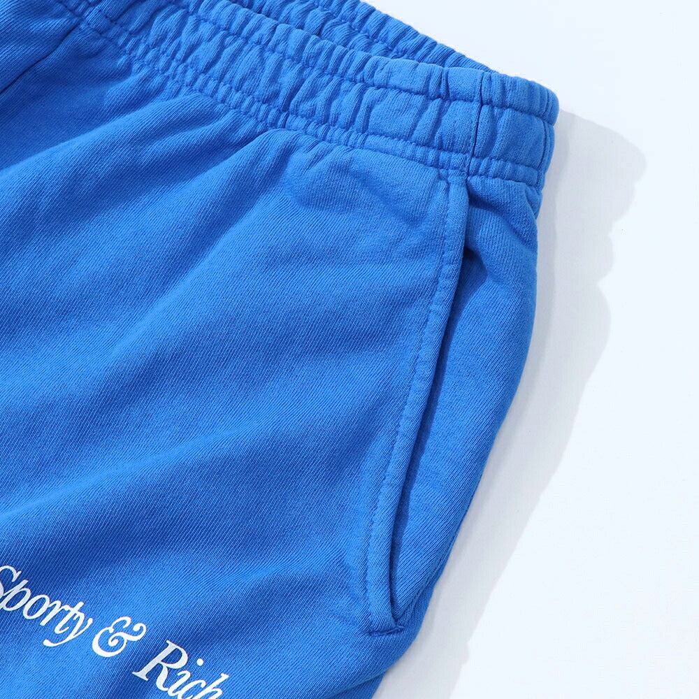 Sporty＆Rich ロングパンツ ブルー スウェットパンツ