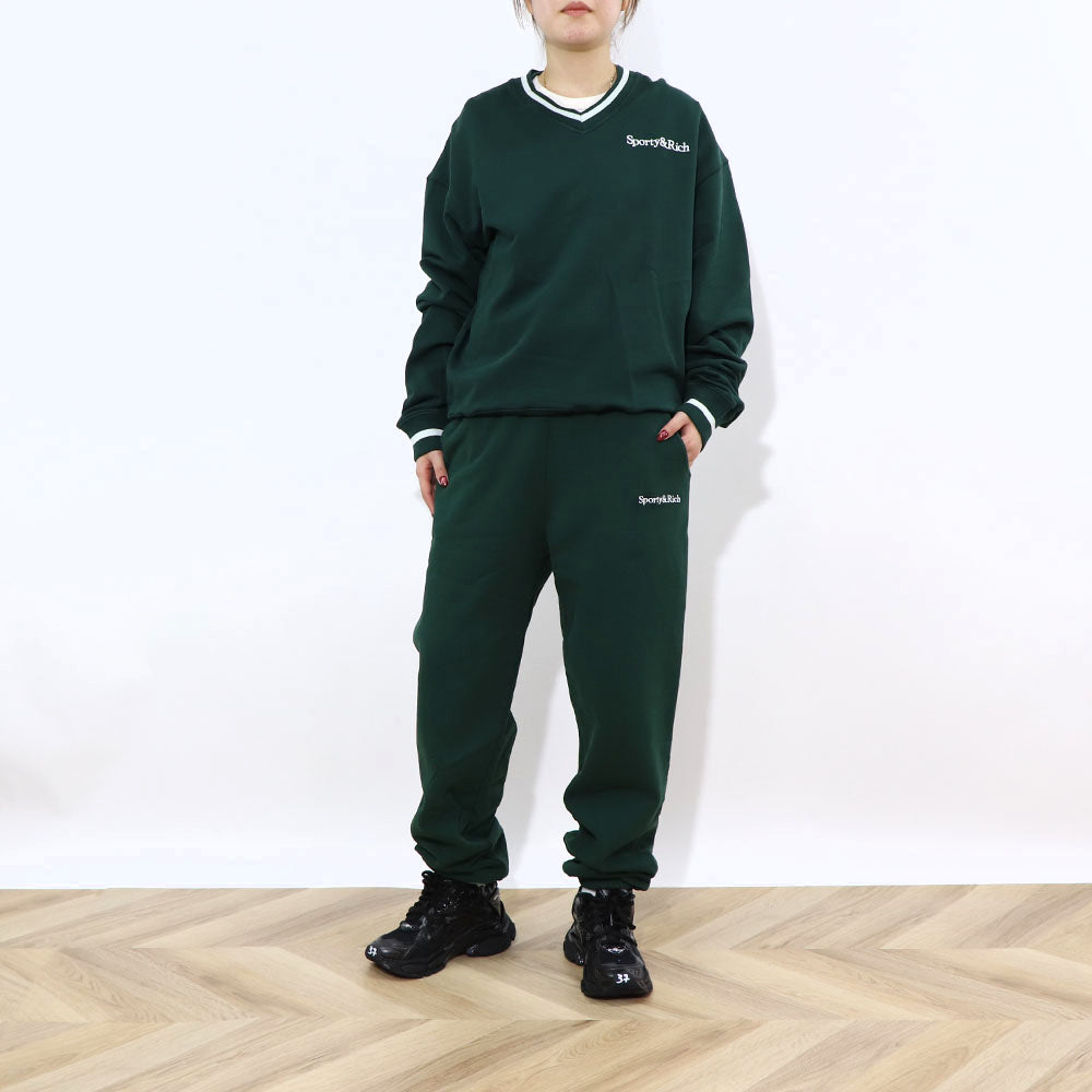 Sporty＆Rich ボトムス ロングパンツ グリーン スウェットパンツ