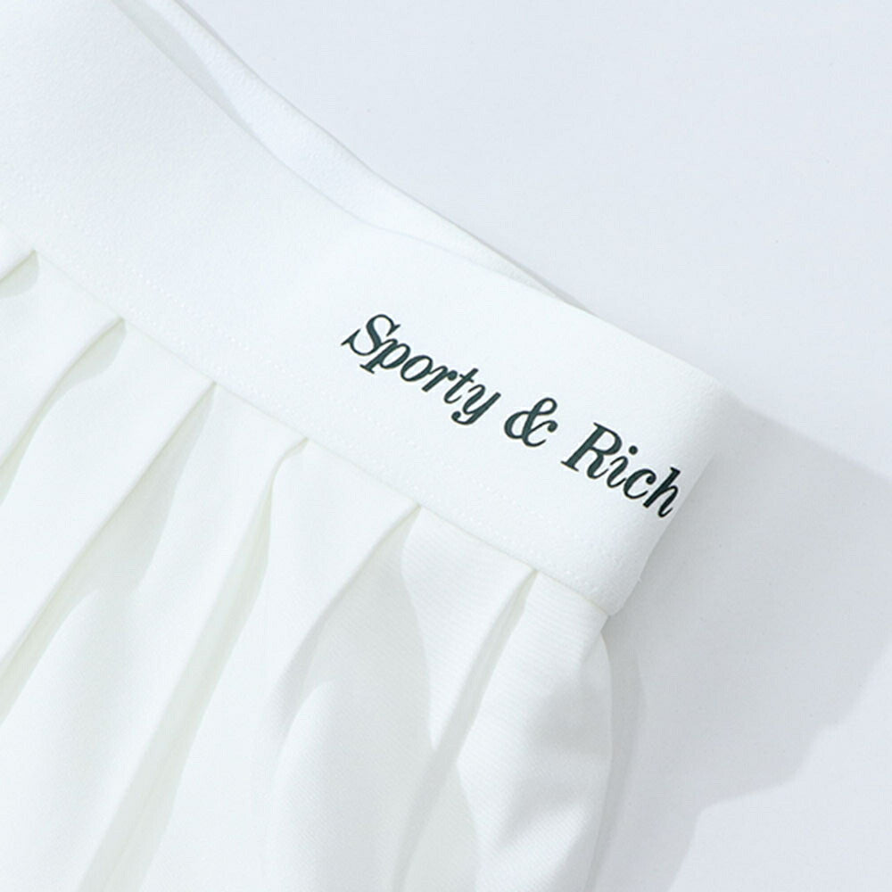 Sporty＆Rich スカート ホワイト テニスウェア プリーツスカート