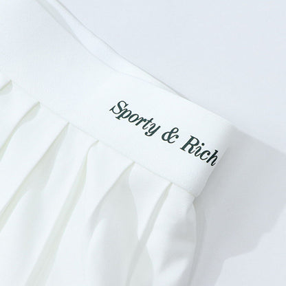 Sporty＆Rich スカート ホワイト テニスウェア プリーツスカート
