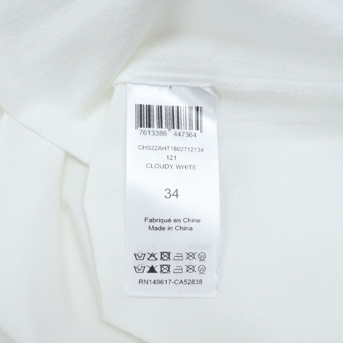 シーバイクロエCHS22AHT18027 ブラウス ホワイト