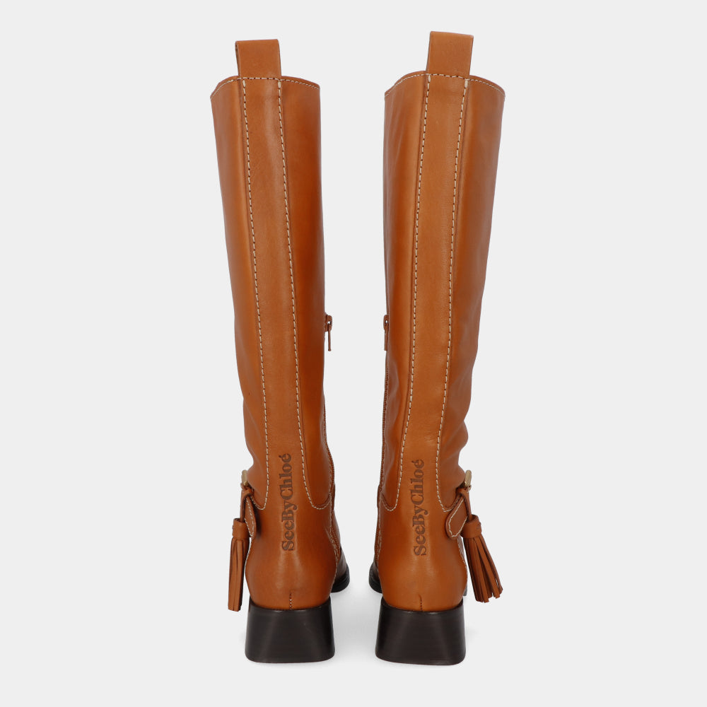 シーバイクロエ ロングブーツ TAN レディース