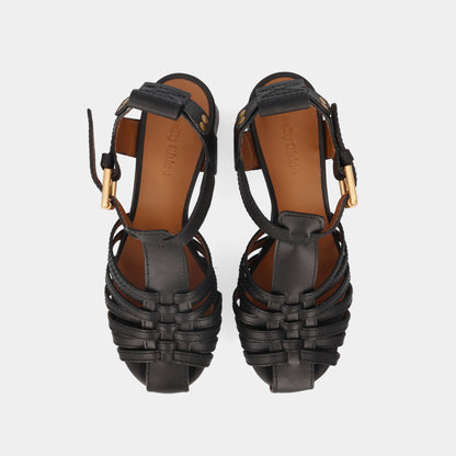 シーバイクロエ SB39093A サンダル ハイヒール ブラック