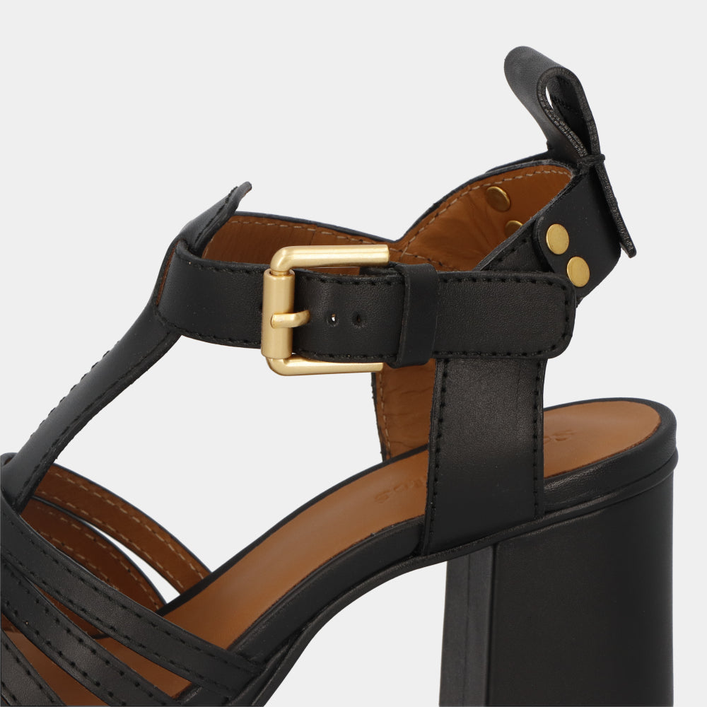 シーバイクロエ SB39093A サンダル ハイヒール ブラック