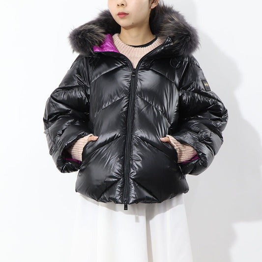 TATRAS ダウンジャケット NENEO ネネオ ブラック×パープル