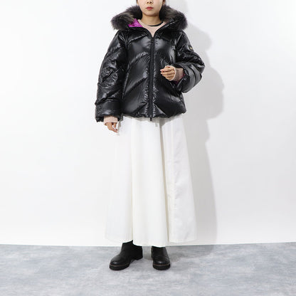 TATRAS ダウンジャケット NENEO ネネオ ブラック×パープル