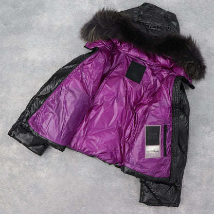 TATRAS ダウンジャケット NENEO ネネオ ブラック×パープル