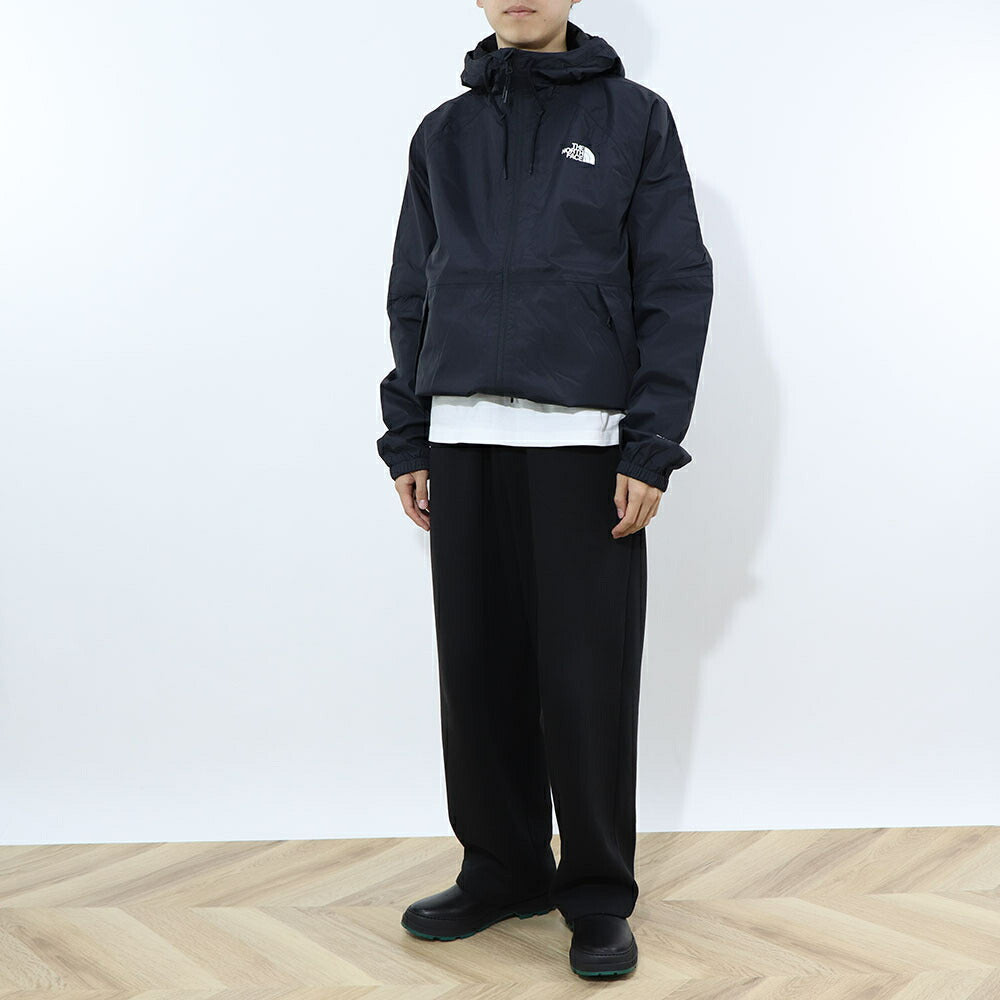 THE NORTH FACE  ANTORA RAIN HOODIE ブラック ナイロンジャケット ロゴ NF0A7QF3JK3