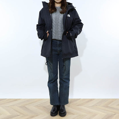 THE NORTH FACE  ANTORA RAIN HOODIE ブラック ナイロンジャケット ロゴ NF0A7QF3JK3