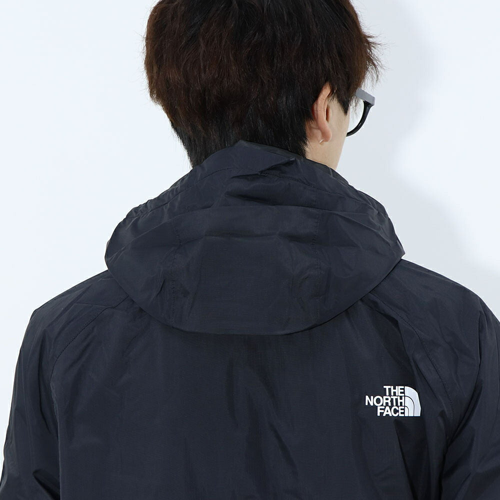THE NORTH FACE  ANTORA RAIN HOODIE ブラック ナイロンジャケット ロゴ NF0A7QF3JK3