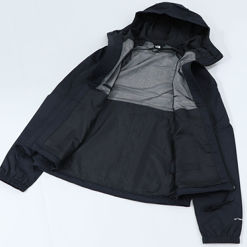 THE NORTH FACE  ANTORA RAIN HOODIE ブラック ナイロンジャケット ロゴ NF0A7QF3JK3